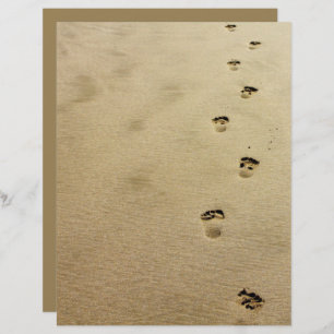 Lámina Footprints Beach Sand Scrapid Paper