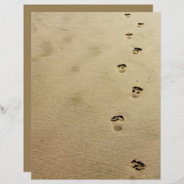 Lámina Footprints Beach Sand Scrapid Paper (Anverso / Reverso)