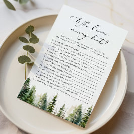 Lámina Forest Who conoce a la mamá mejor juego de ducha b