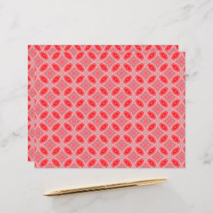 Lámina Formas de flor de resumen rojo