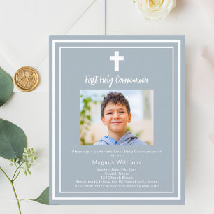 Lámina Foto azul turbio invitación a la Santa Comunión
