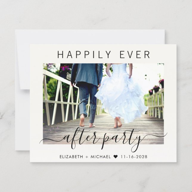 Lámina Foto boda Código QR Feliz Nunca Después De Fiesta (Anverso)