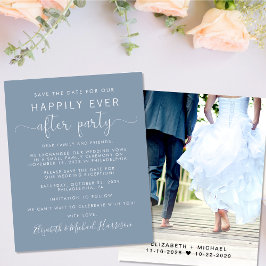 Lámina Foto boda Dusty Blue Reception Save the Date