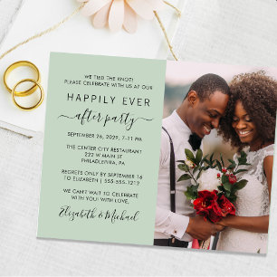 Lámina Foto boda Feliz Nunca Después De La Invitación De 