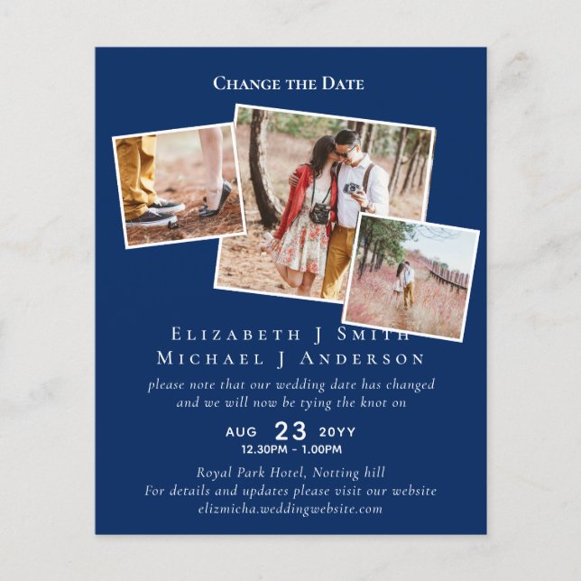 Lámina FOTO Cambiar la fecha de aplazamiento de cualquier (Anverso)