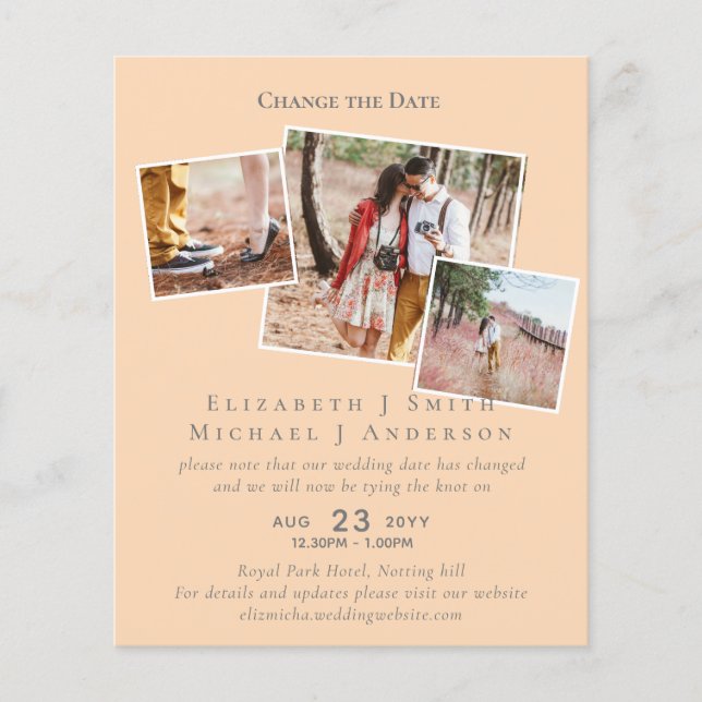 Lámina FOTO Cambiar la fecha de aplazamiento de cualquier (Anverso)