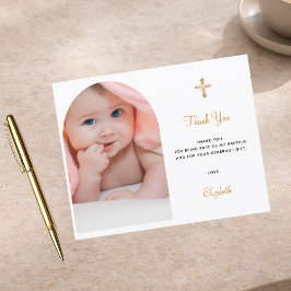 Lámina Foto de arco de bautismo de presupuesto, gracias