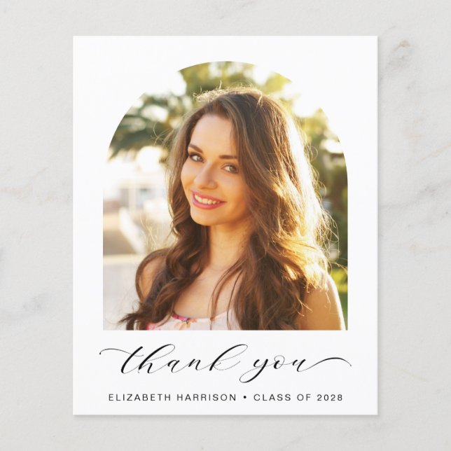 Lámina Foto De Arco De Graduación De Presupuesto Gracias (Anverso)