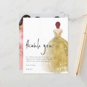 Lámina Foto de Auburn Quinceañera con gota de oro