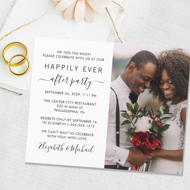 Lámina Foto de boda felizmente después de una invitación  (Subido por el creador)