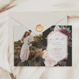 Lámina Foto de boda floral de presupuesto para guardar la