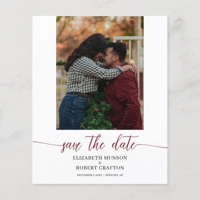 Lámina Foto de boda para guardar la fecha (Anverso)