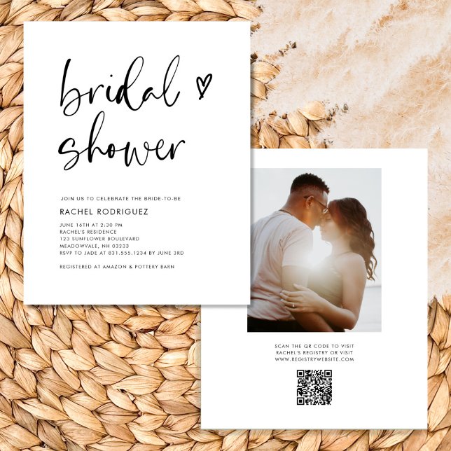Lámina Foto de Boho presupuesto Código QR Ducha de novia (Subido por el creador)
