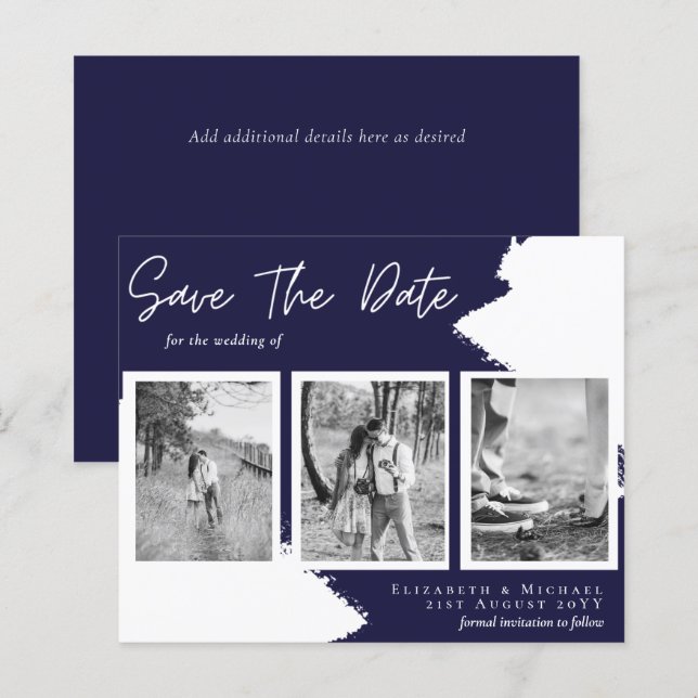 Lámina Foto de compromiso del presupuesto SAVE the DATE N (Anverso / Reverso)