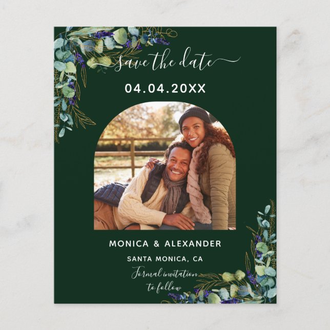 Lámina Foto de esmeralda presupuesto boda código qr Guard (Anverso)