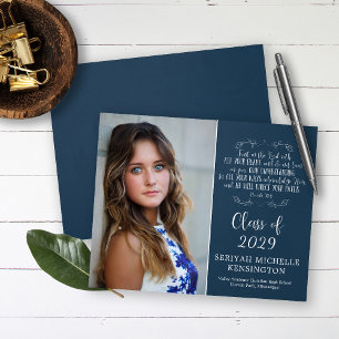 Lámina Foto de graduación de la Biblia Cristiana Presupue