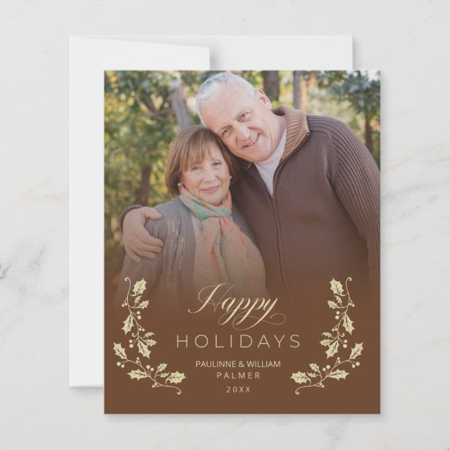 Lámina Foto de guión caprichoso marrón de Navidad barato (Anverso)