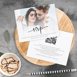 Lámina Foto de guión de presupuesto Código QR Boda RSVP