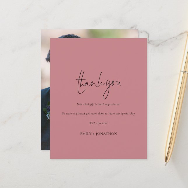 Lámina Foto de guión de presupuesto Rosa  Boda Gracias (Anverso/Reverso In Situ)