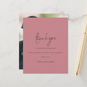 Lámina Foto de guión de presupuesto Rosa  Boda Gracias