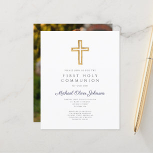 Lámina Foto de la primera comunicación de la cruz religio