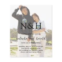 Foto de Natasha Monograma Invitación a la boda mod