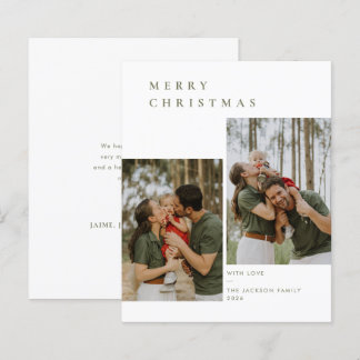 Lámina Foto de Navidad familiar neutral minimalista moder