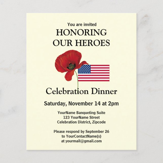 Lámina Foto de personalizado Patriotic USA Veterans (Anverso)