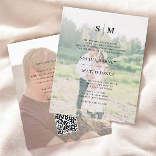 Lámina Foto de presupuesto Boda de código QR elegante for
