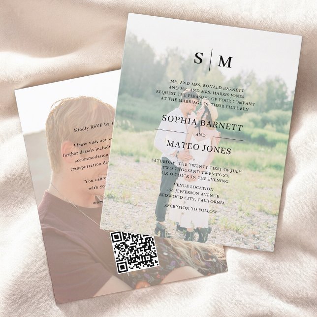 Lámina Foto de presupuesto Boda de código QR elegante for (Subido por el creador)