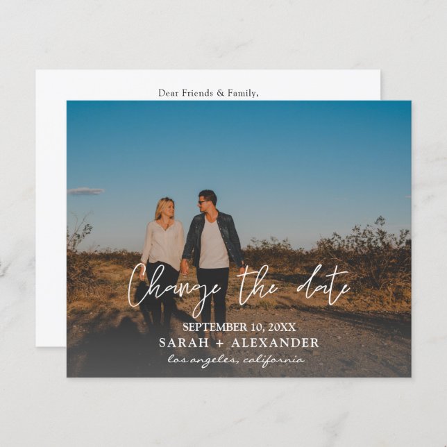 Lámina Foto de presupuesto- Cambio horizontal de fecha (Anverso / Reverso)