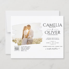 Lámina FOTO DE PRESUPUESTO CÓDIGO QR Boda Invitar Detalle