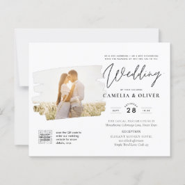 Lámina FOTO DE PRESUPUESTO CÓDIGO QR Boda Invitar Detalle
