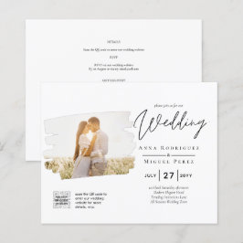 Lámina FOTO DE PRESUPUESTO CÓDIGO QR Boda Invitar Detalle
