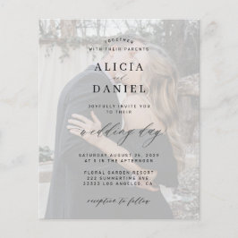 Lámina Foto de presupuesto, elegante invitación a la boda