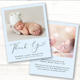 Lámina Foto de presupuesto Gracias Anuncio de Nacimiento 