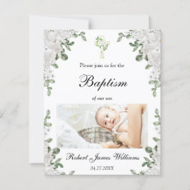 Lámina Foto de presupuesto Invitación a bautizar floridam