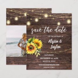 Lámina Foto de presupuesto Madera de girasol y luces Salv