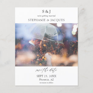 Lámina Foto de presupuesto Monograma moderno Guardar la f