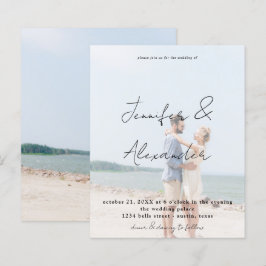 Lámina Foto de Presupuesto Nombres grandes Boda vertical