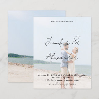 Lámina Foto de Presupuesto Nombres grandes Boda vertical 