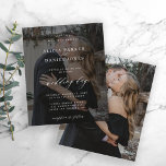 Lámina Foto de presupuesto por encima de invitación a bod<br><div class="desc">Elegante, sencillo y mínimo, moody presupuesto oscuro, personalizado asequible, foto transparente, plantilla de invitación a la boda en negro, con un elegante y elegante guión de moda de moda para caligrafía. Fácil de personalizar con tus detalles y fotos! La invitación es apta para bodas modernos y formales. Tenga en cuenta...</div>