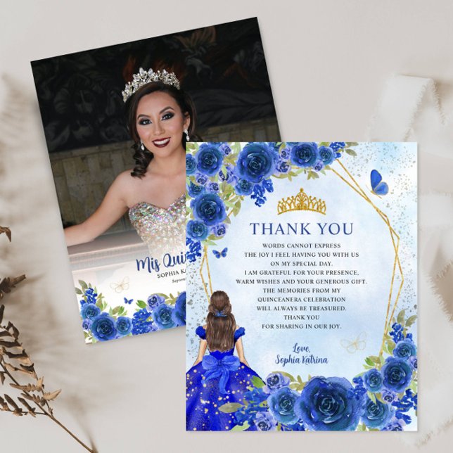 Lámina Foto de Quinceañera floral azul de presupuesto (Subido por el creador)
