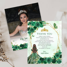 Lámina Foto de Quinceañera floral verde presupuesto