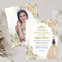 Foto de Quinceañera, princesa de oro floral