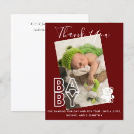 Lámina Foto de recién nacido Gracias Cartas Presupuesto M