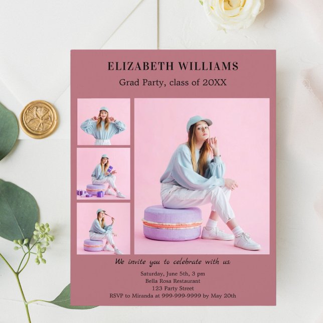 Lámina Foto de Rosa de oro Invitación del partido de grad (Subido por el creador)