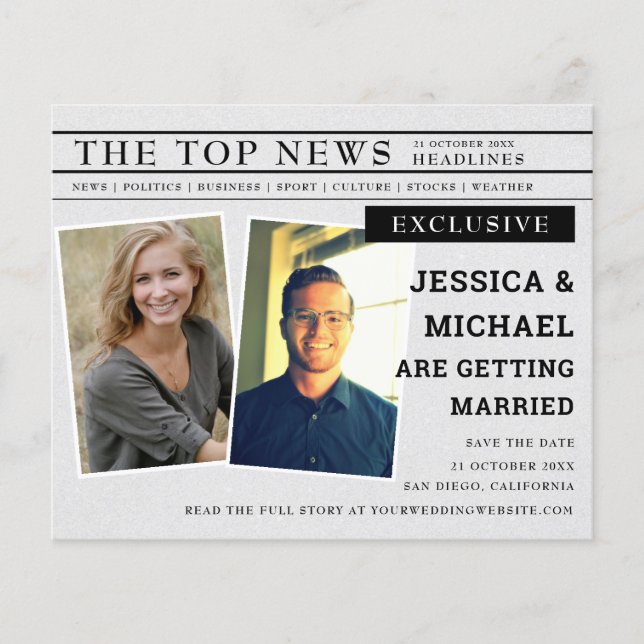 Lámina Foto De Titular De Diario De DIVERSIÓN De Presupue (Anverso)