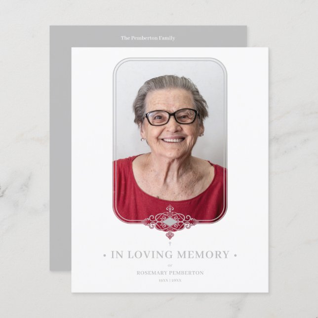 Lámina Foto del efecto de efecto de encaje ornamental gri (Anverso / Reverso)