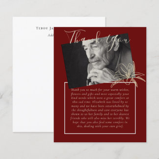 Lámina FOTO del Obituario Funeral Memorial